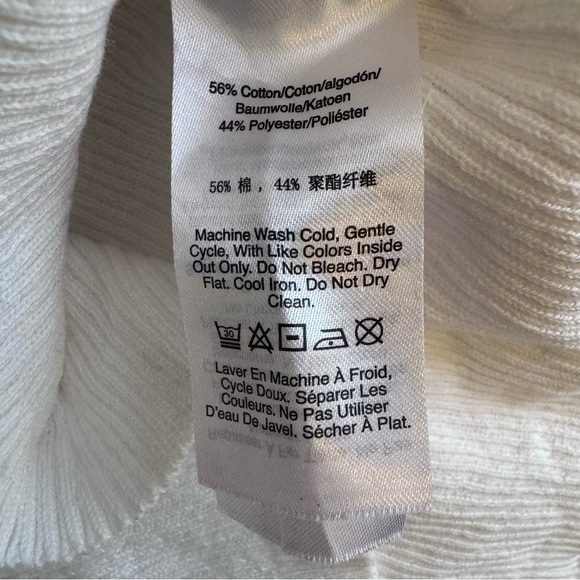 DKNY White Short Sleeve Sweater Top - Picture 9 of 10